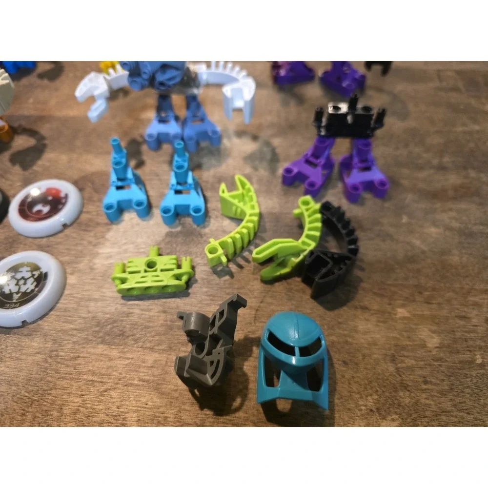 2001 McDonalds Lego Bionicle TOHUNGA Lot 5 Complete + 8 Discs + Parts!!